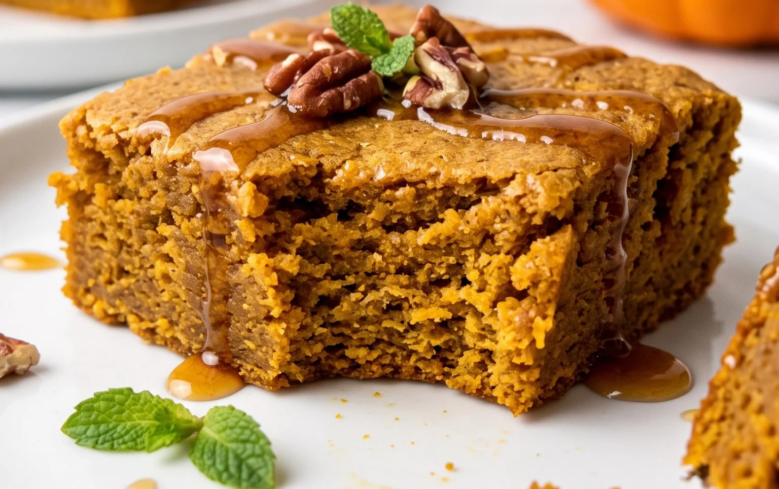 Pumpkin Maple Blondies. Vegan and Gluten Free